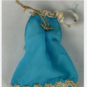 Vintage 70s Topper Glori Dawn Doll Blue Dress Gold Metallic Mod